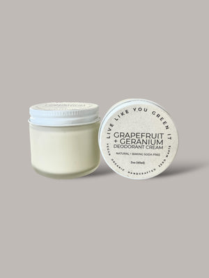 Grapefruit & Geranium Natural Deodorant for Sensitive Skin Live Like You Green It