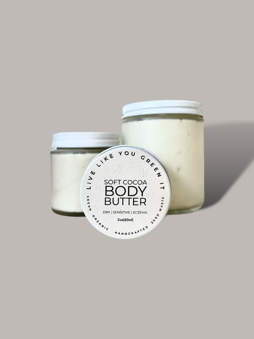 Soft Cocoa Body Butter | No Added Fragrance | Sensitive Skin & Eczema Relief Live Like You Green It