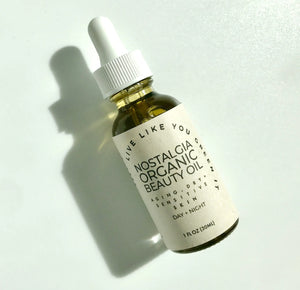 Nostalgia Organic Beauty Oil | Vitamin C Serum For Normal, Dry & Sensitive Skin | Anti-Aging Face Oil Live Like You Green It