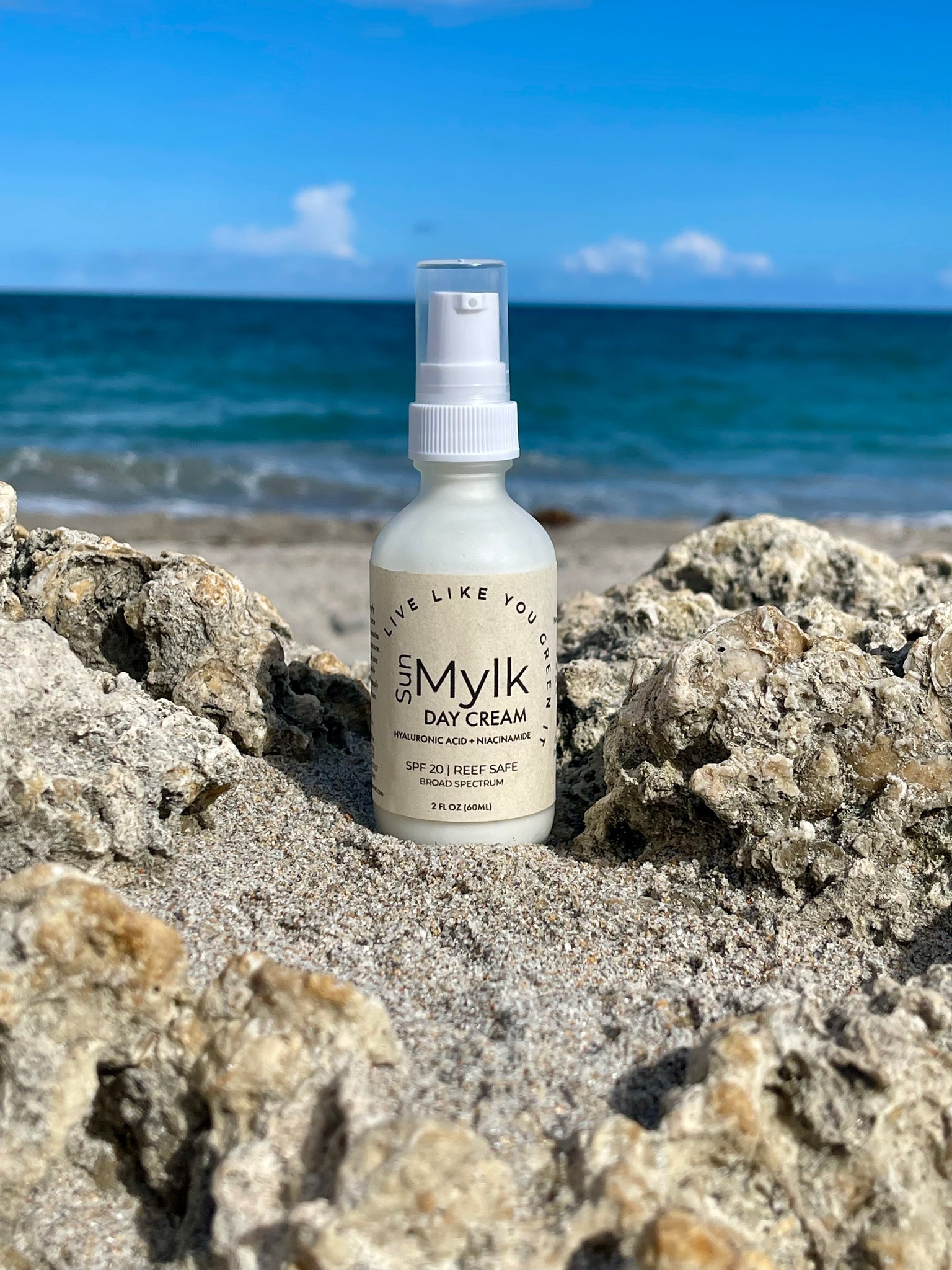 Sunscreen: Sun Mylk Day Cream with Mineral SPF, Hyaluronic Acid + Niacinamide (B3) Live Like You Green It