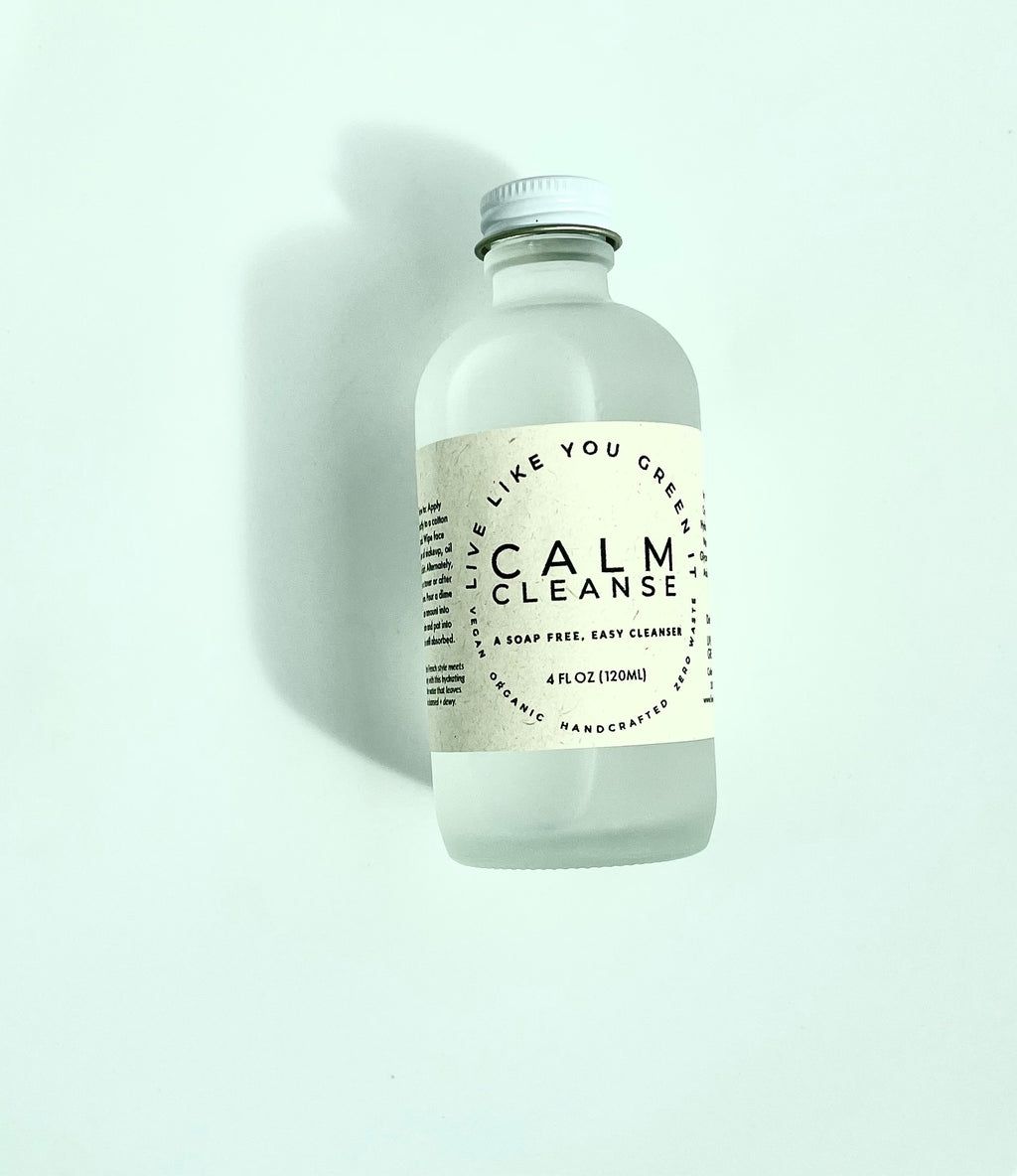 Calm Cleanse | Gentle Face Wash & Toner | Makeup Remover | Micellar Water, Rose Water & Hyaluronic Acid | Hydrating Cleansing Toner Live Like You Green It